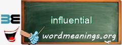 WordMeaning blackboard for influential